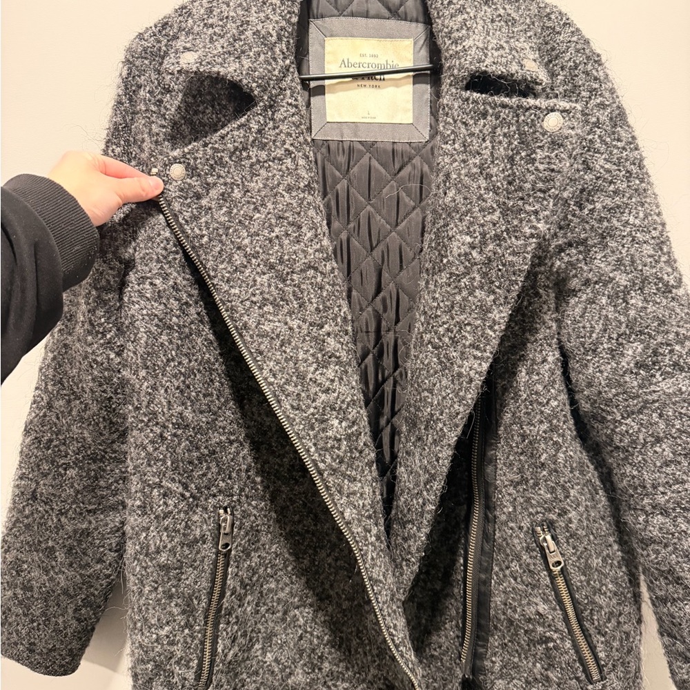Abercrombie & Fitch Charcoal Teddy Jacket